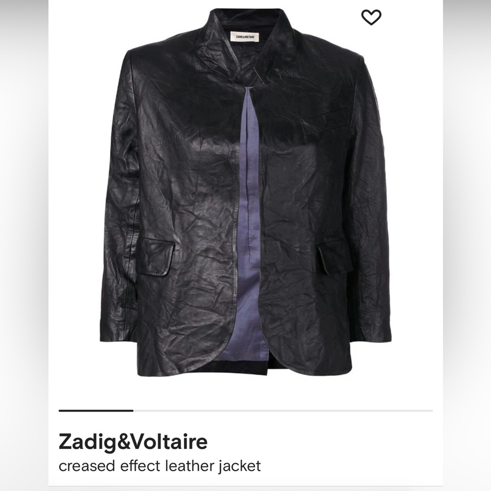 Zadig&Voltaire
creased effect lamb skin leather jacket